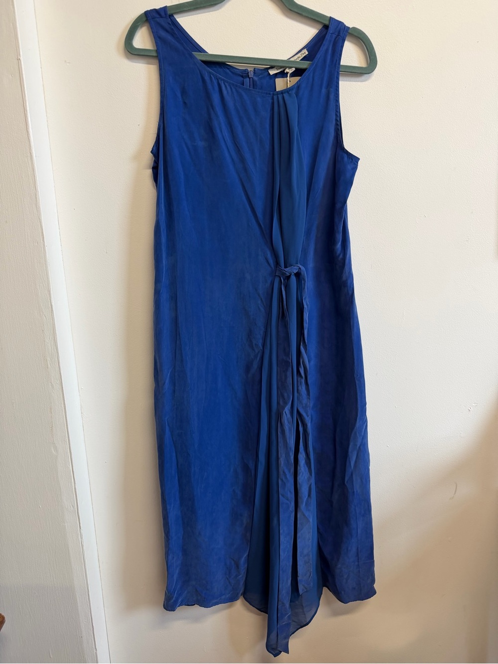 Samantha Pleet New with Tags Blue Silk Tie MIDI Dress Size 2 - Picture 2 of 7